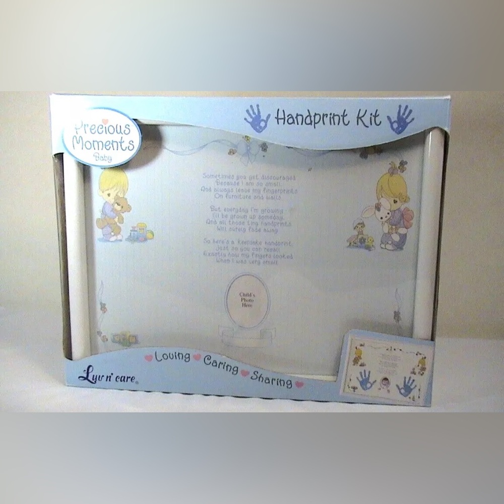 New Precious Moments Handprint Kit Picture Frame Baby Collection Luv n' Care